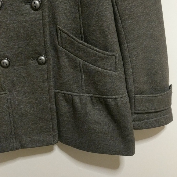 Vintage Charcoal Grey Double Breasted Peacoat - Picture 5 of 7